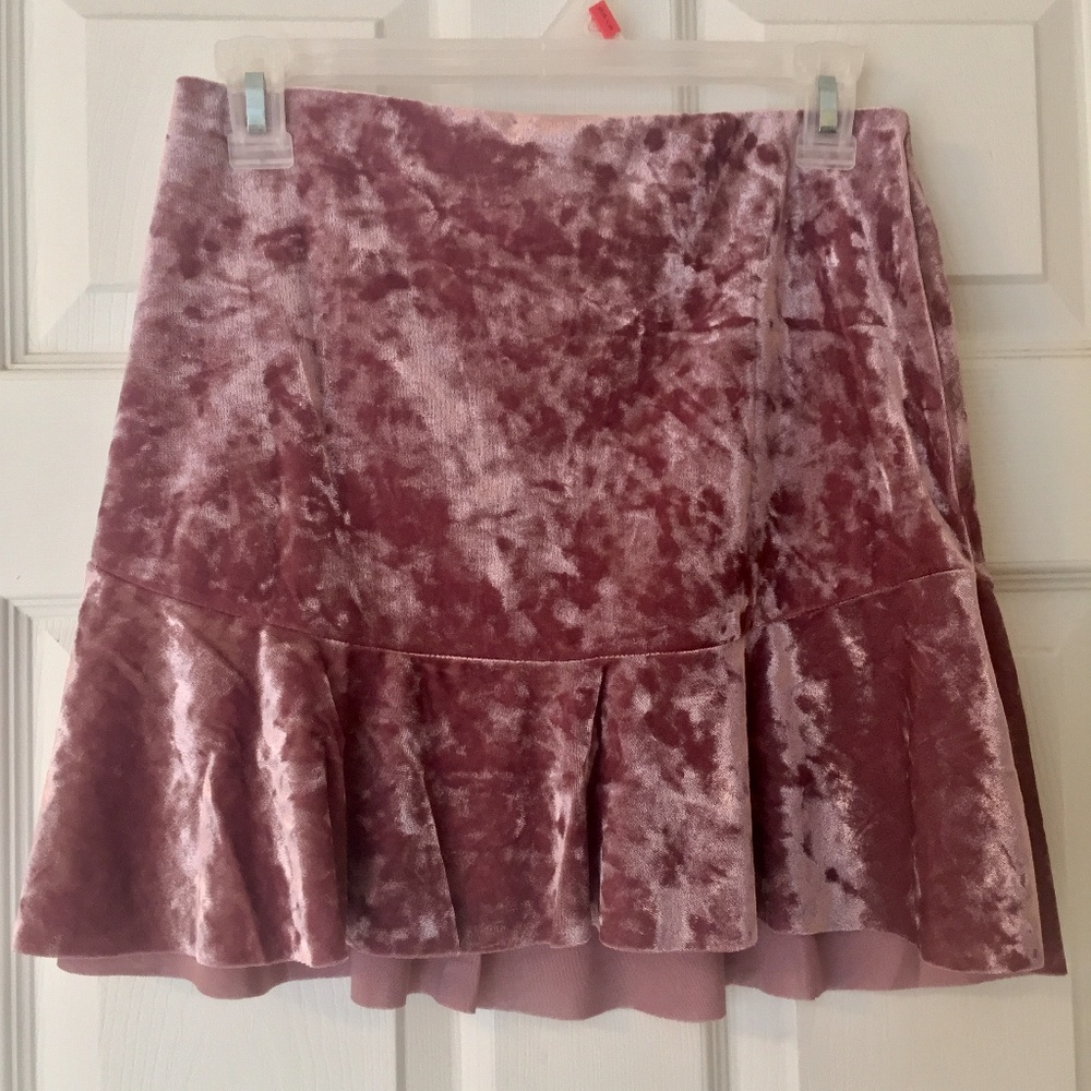 Crushed Velvet Miniskirt